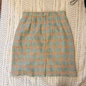 Vintage JRT Pastel Plaid Women's Pencil Skirt